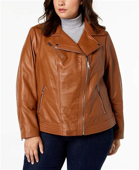 NWT Michael Michael Kors Plus Size Leather Moto Jacket